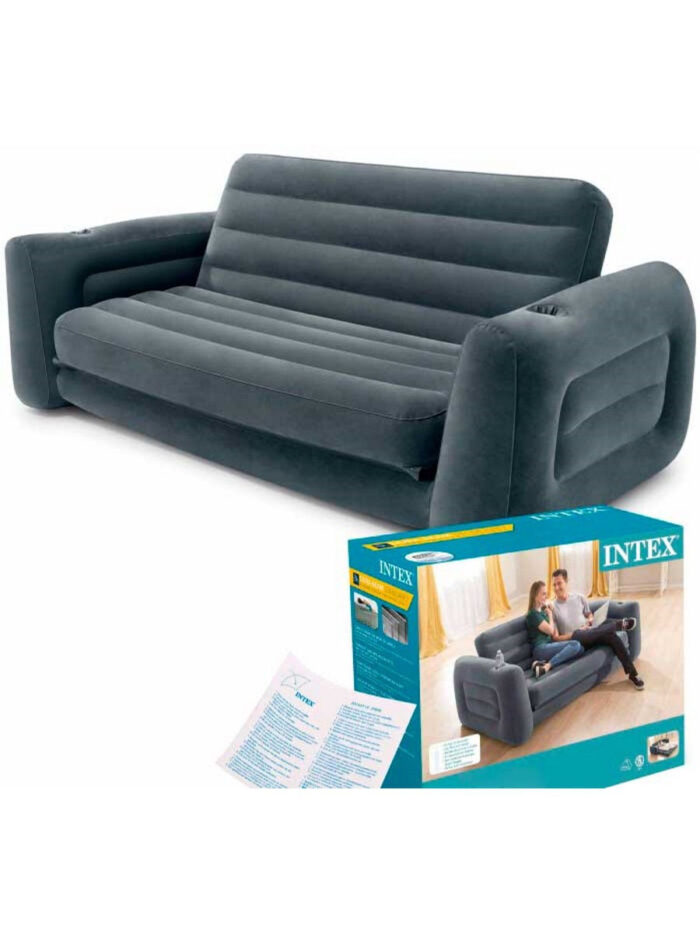 Надувной диван-трансформер двухместный Intex 66552 Pull-Out-Sofa (203х224х66см)