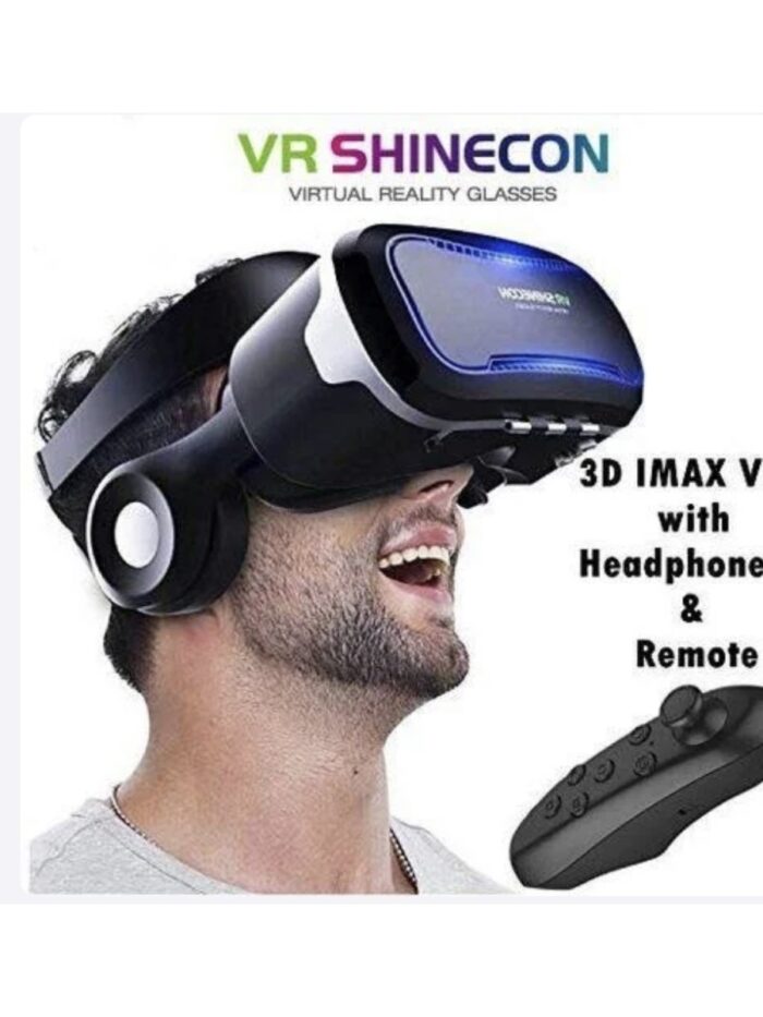Комплект для виртуальной реальности 3D-очки с наушниками + bluetooth пульт VR Shinecon S-Max
