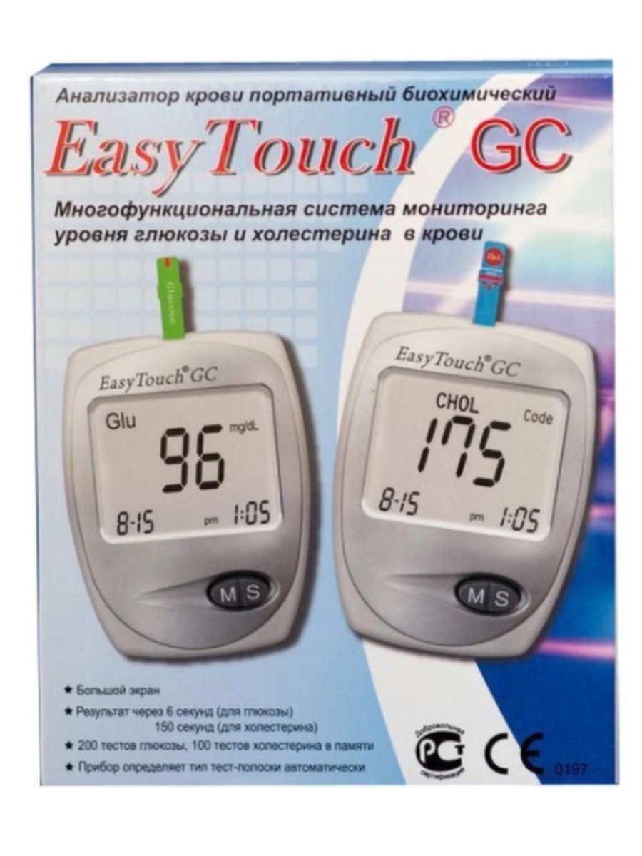 Анализатор глюкозы и холестерина 'EasyTouch GC' (ИзиТач)