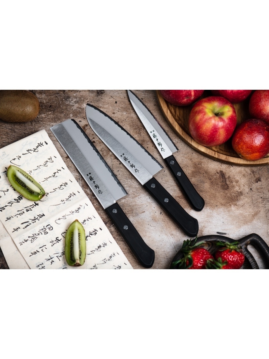 Набор Кухонных Ножей FUJI CUTLERY из 3 предметов, подарочная упаковка, кухонные ножи набор Япония