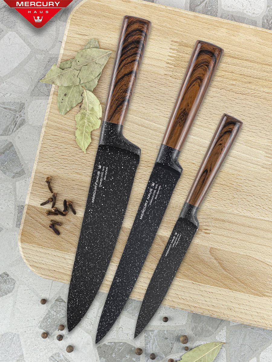 Набор кухонных ножей, 6 предметов/Ножи кухонные на подставке/ножей для кухни