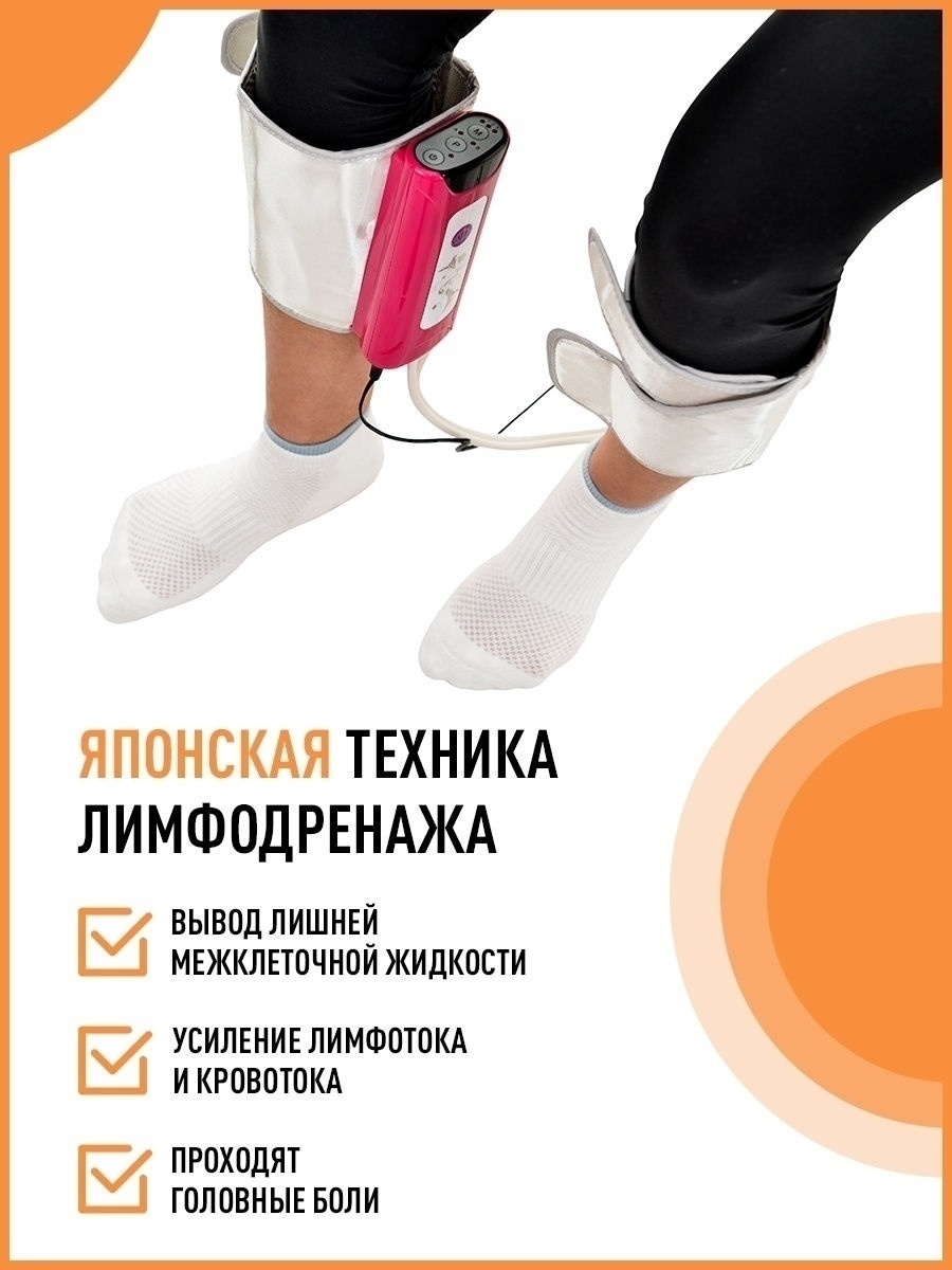 Массажёр электрический Компрессионный лимфодренажный массажер для ног Похудение