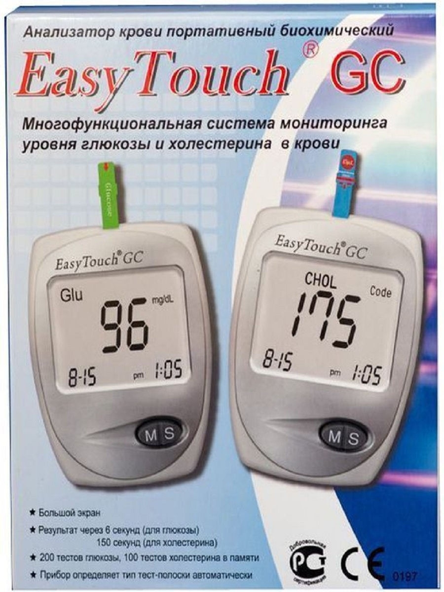 Система многофункциональная EasyTouch GC 2 в 1 /контроль глюкозы и холестерина в крови