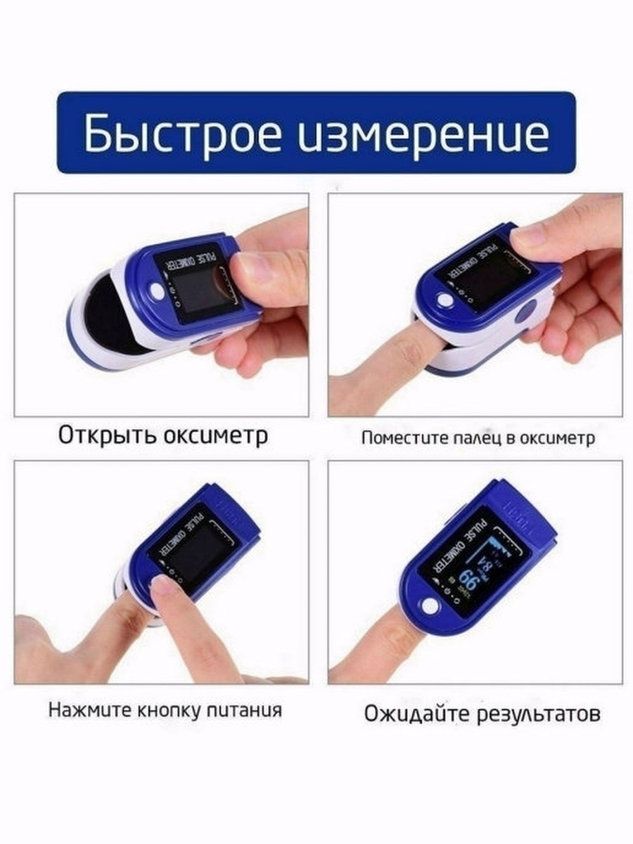 Пульсоксиметр (оксиметр) для измерения уровня кислорода в крови/на палец