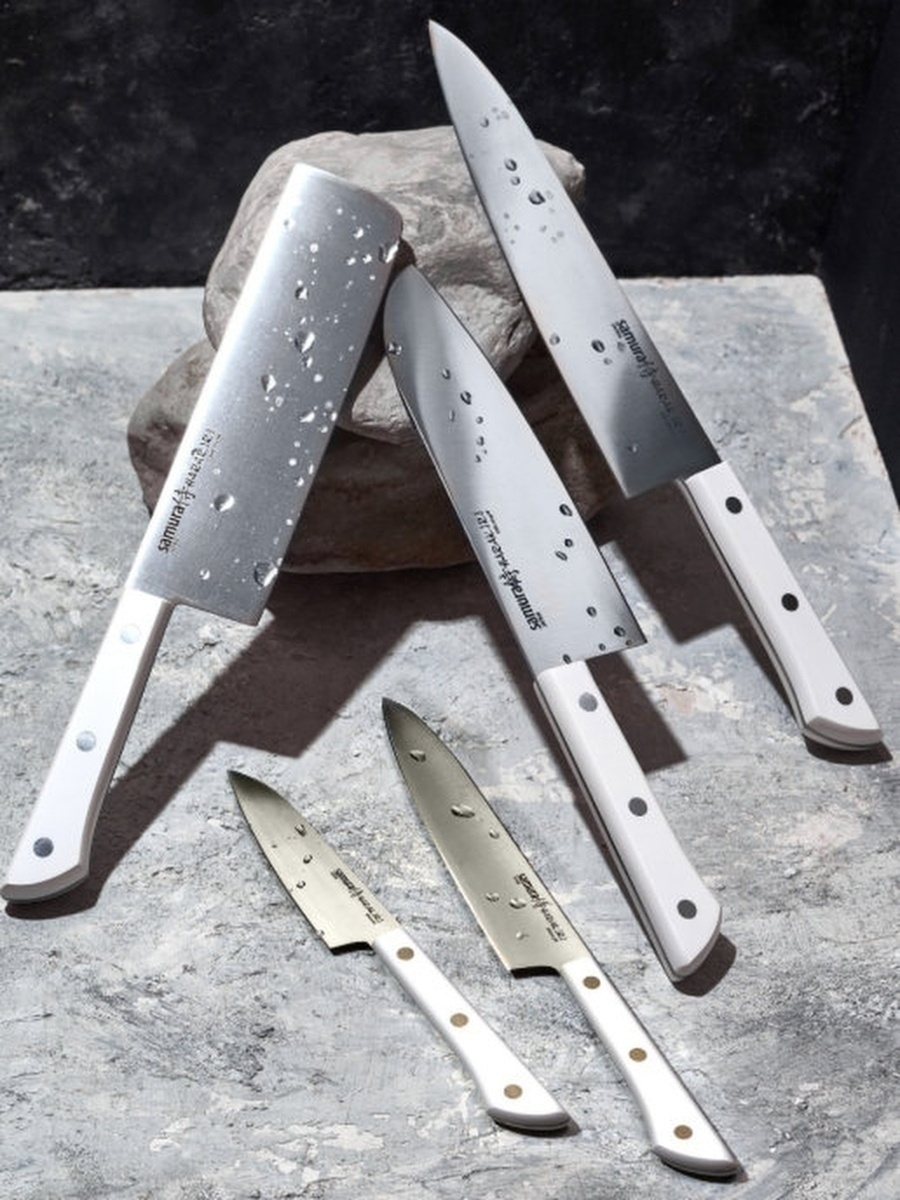 Набор кухонных ножей универсальный Samura Harakiri SHR-0250 подарочный Ножи Самура- японская Сталь