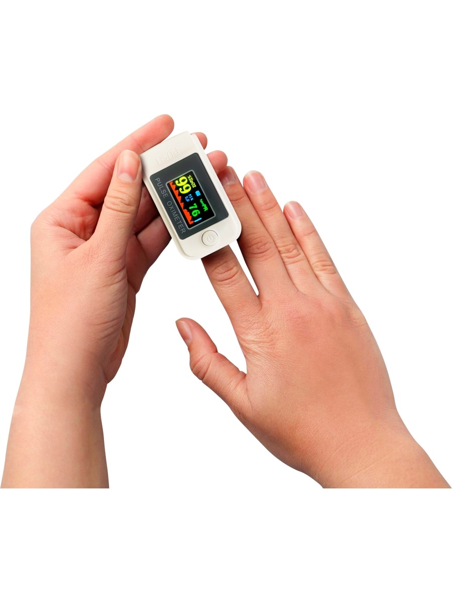 Пульсоксиметр на палец/медицинский/пульсометр/измеритель содержания кислорода в крови