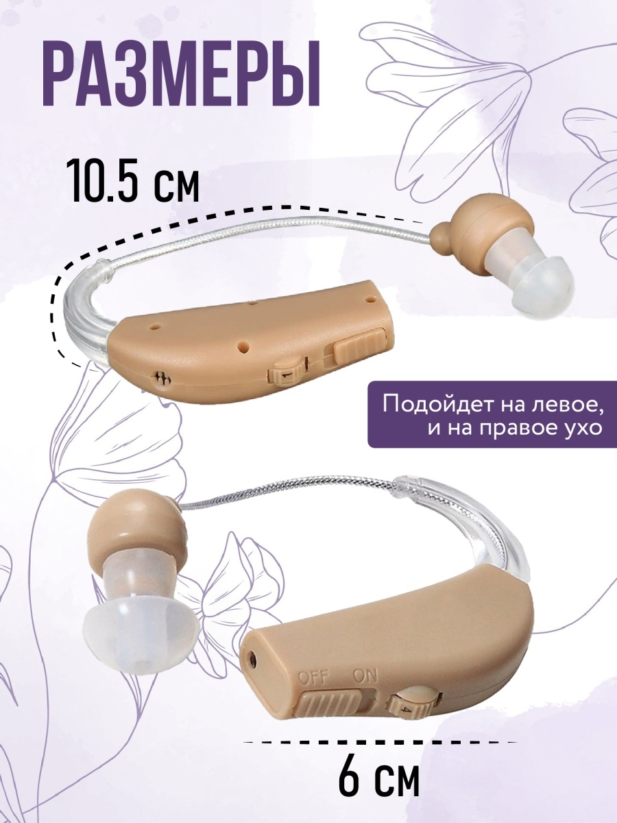 Заушный внутриушной слуховой аппарат с аккумуляторный с зарядкой, усилитель мощности звука, слуха